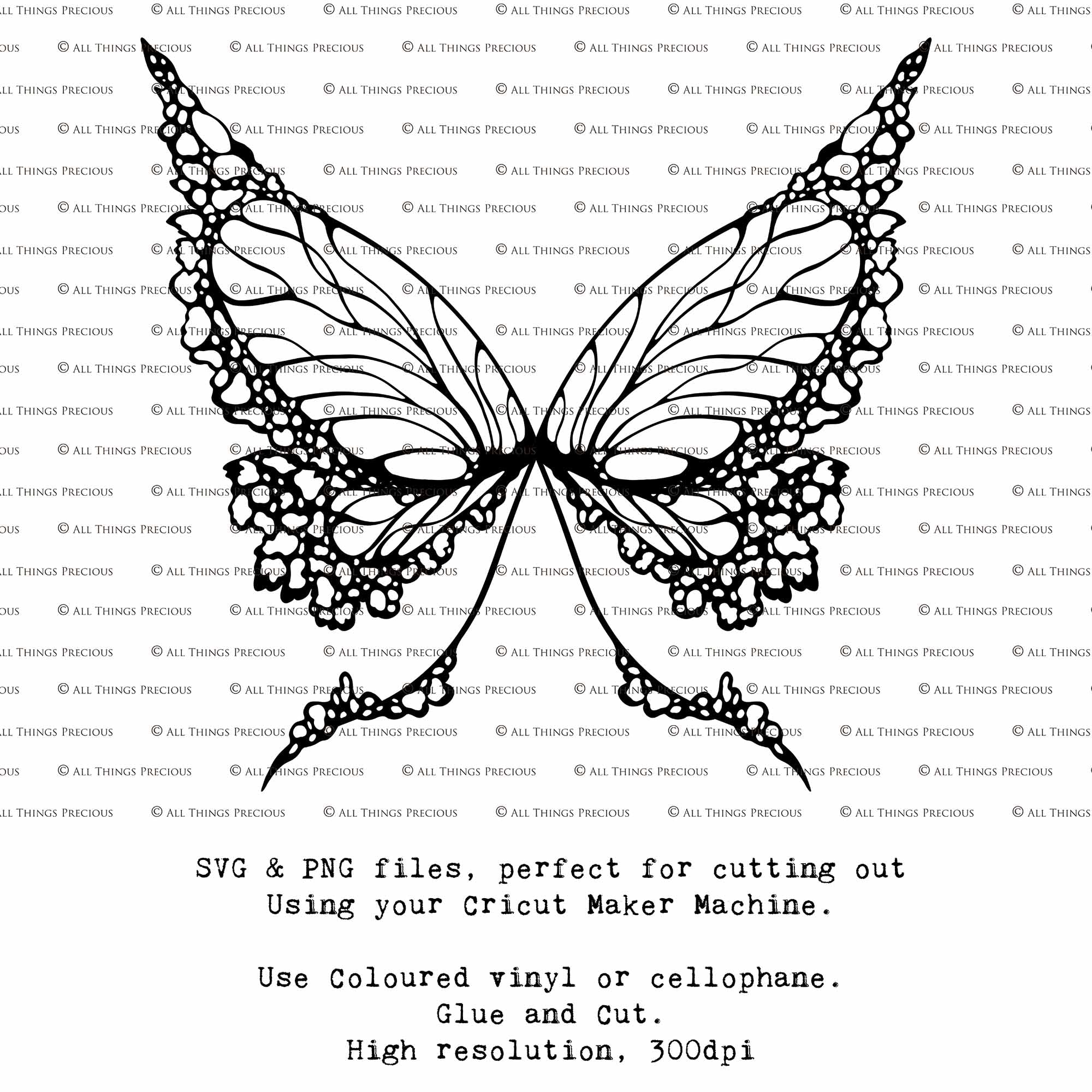 SVG & PNG Fairy/Angel Wing files for Cricut, Silhouette Cameo and other Cutting Machines. Create wearable fairy wings, all sizes. Perfect for Halloween Costumes, Fantasy, Cosplay, Photography. Prints, Wedding, Engagement, Baby Shower invitations, Sublimation Printing, Clip Art and more. Cut and assemble. ATP Textures.